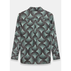 Mint Velvet Green Geometric Print Satin Shirt